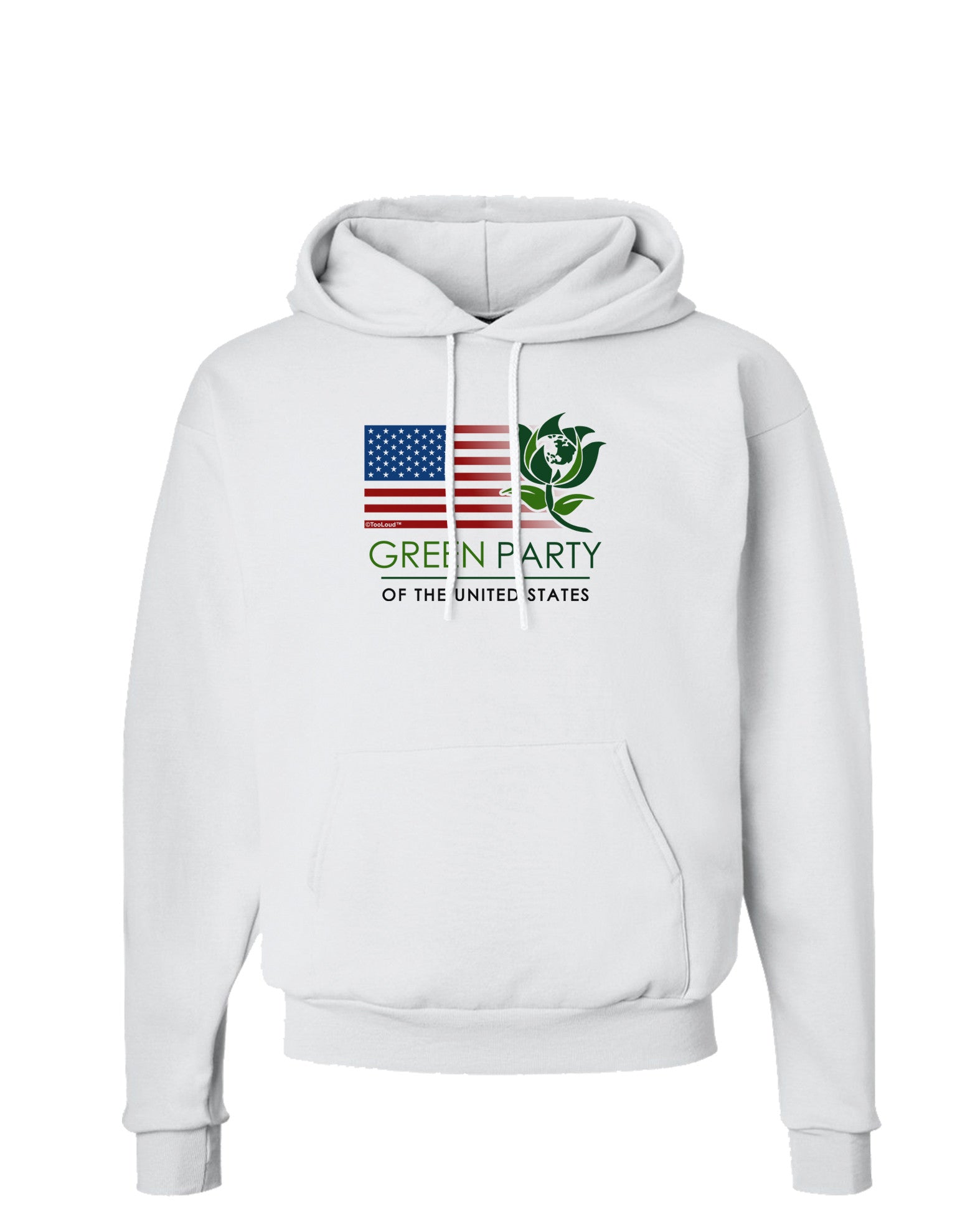 Green Party US Flag Hoodie Sweatshirt-Hoodie-TooLoud-White-Small-Davson Sales