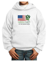 Green Party US Flag Youth Hoodie Pullover Sweatshirt-Youth Hoodie-TooLoud-White-XS-Davson Sales