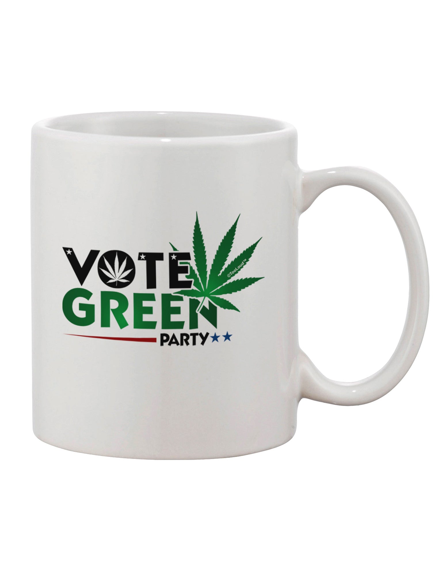 Green Party Vote - 11 oz Marijuana Printed Coffee Mug - TooLoud-11 OZ Coffee Mug-TooLoud-White-Davson Sales