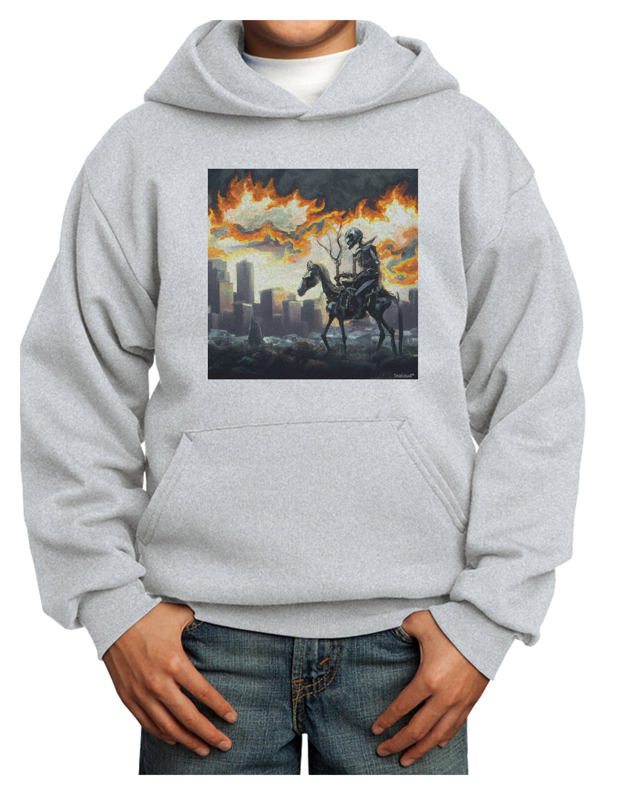 Grimm Reaper Halloween Design Youth Hoodie White Extra-Large Tooloud