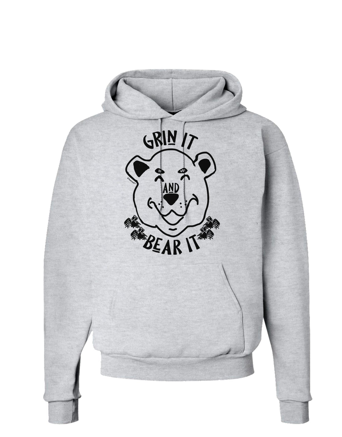 Grin and bear it Hoodie Sweatshirt-Hoodie-TooLoud-AshGray-Small-Davson Sales