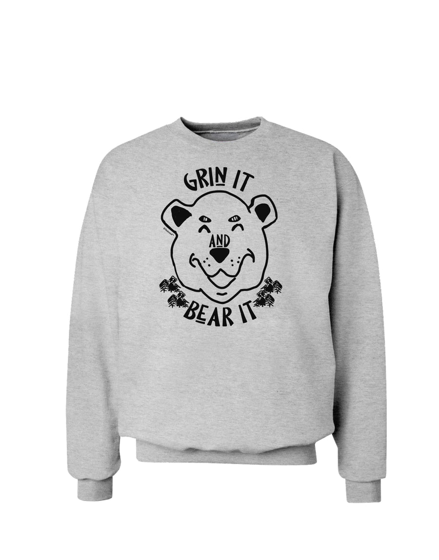 Grin and bear it Sweatshirt-Sweatshirts-TooLoud-White-Small-Davson Sales