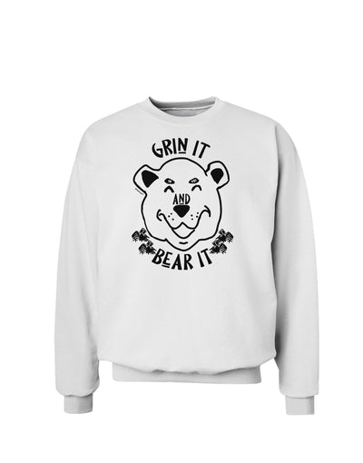 Grin and bear it Sweatshirt-Sweatshirts-TooLoud-White-Small-Davson Sales