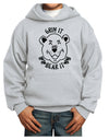 Grin and bear it Youth Hoodie Pullover Sweatshirt-Youth Hoodie-TooLoud-Ash-XS-Davson Sales