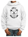 Grin and bear it Youth Hoodie Pullover Sweatshirt-Youth Hoodie-TooLoud-White-XS-Davson Sales