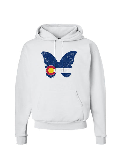 Grunge Colorado Butterfly Flag Hoodie Sweatshirt-Hoodie-TooLoud-White-Small-Davson Sales