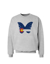 Grunge Colorado Butterfly Flag Sweatshirt-Sweatshirts-TooLoud-AshGray-Small-Davson Sales