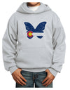 Grunge Colorado Butterfly Flag Youth Hoodie Pullover Sweatshirt-Youth Hoodie-TooLoud-Ash-XS-Davson Sales