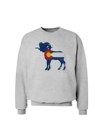 Grunge Colorado Emblem Flag Sweatshirt-Sweatshirts-TooLoud-AshGray-Small-Davson Sales