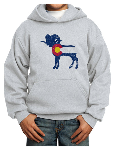 Grunge Colorado Emblem Flag Youth Hoodie Pullover Sweatshirt-Youth Hoodie-TooLoud-Ash-XS-Davson Sales