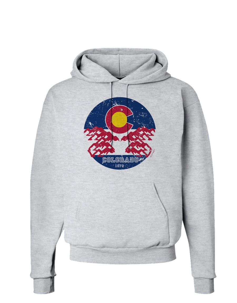 Grunge Colorado Rocky Mountain Bighorn Sheep Flag Hoodie Sweatshirt-Hoodie-TooLoud-White-Small-Davson Sales