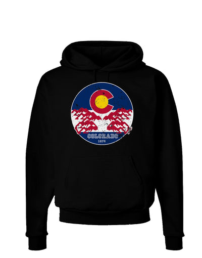 Grunge Colorado Rocky Mountain Bighorn Sheep Flag Hoodie Sweatshirt-Hoodie-TooLoud-Black-Small-Davson Sales