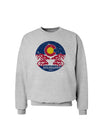 Grunge Colorado Rocky Mountain Bighorn Sheep Flag Sweatshirt-Sweatshirts-TooLoud-AshGray-Small-Davson Sales