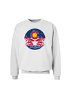 Grunge Colorado Rocky Mountain Bighorn Sheep Flag Sweatshirt-Sweatshirts-TooLoud-White-Small-Davson Sales