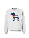 Grunge Rocky Mountain Bighorn Sheep Flag Sweatshirt-Sweatshirts-TooLoud-White-Small-Davson Sales