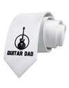 Guitar Dad Printed White Necktie by TooLoud