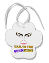 Hail to the Goblin King Paw Print Shaped Ornament-Ornament-TooLoud-White-Davson Sales