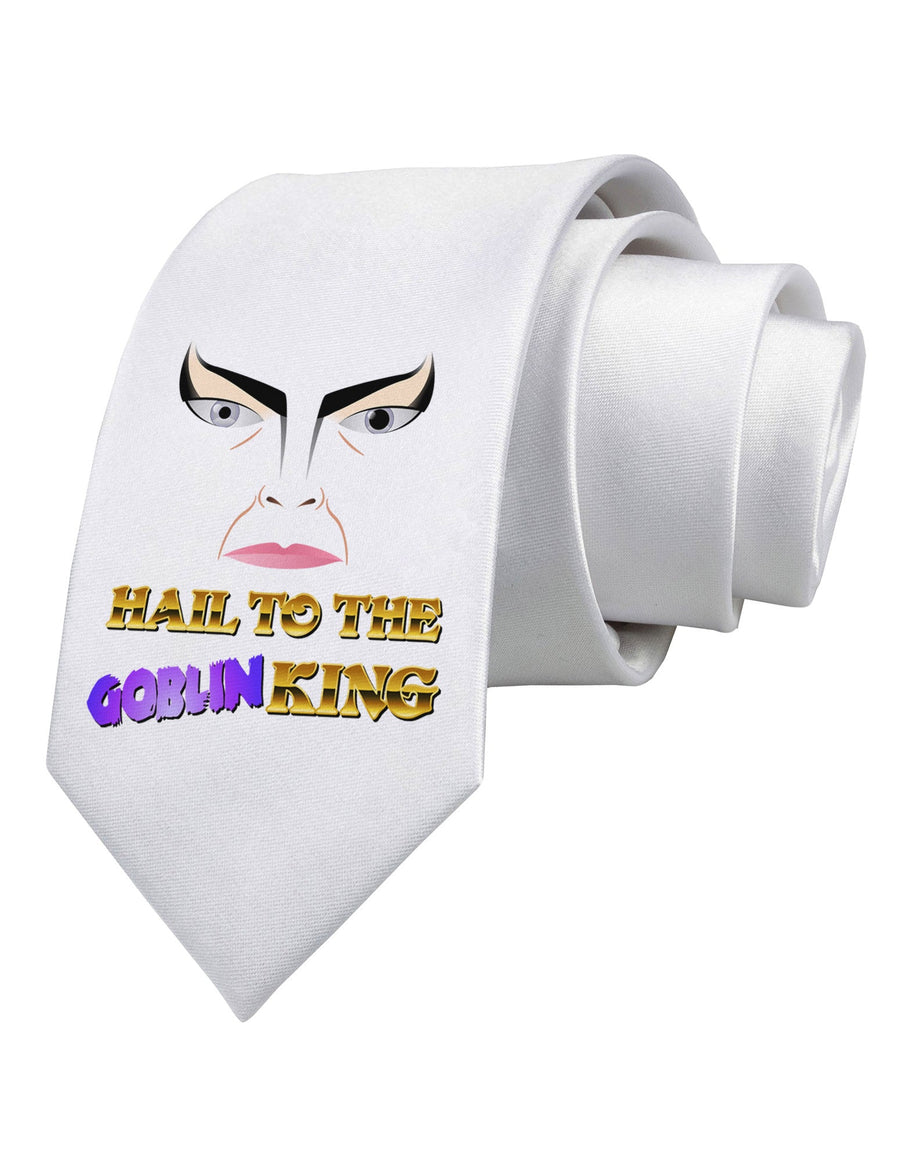 Hail to the Goblin King Printed White Necktie