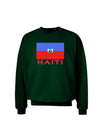 Haiti Flag Dark Adult Dark Sweatshirt-Sweatshirts-TooLoud-Deep-Forest-Green-Small-Davson Sales