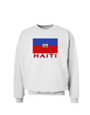 Haiti Flag Sweatshirt-Sweatshirts-TooLoud-White-Small-Davson Sales