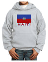 Haiti Flag Youth Hoodie Pullover Sweatshirt-Youth Hoodie-TooLoud-Ash-XS-Davson Sales