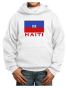 Haiti Flag Youth Hoodie Pullover Sweatshirt-Youth Hoodie-TooLoud-White-XS-Davson Sales