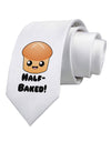 Half Baked Cute Roll Printed White Necktie