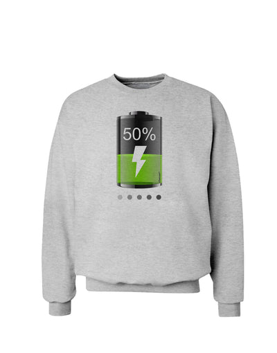 Half Energy 50 Percent Sweatshirt-Sweatshirts-TooLoud-AshGray-Small-Davson Sales