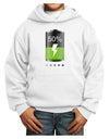 Half Energy 50 Percent Youth Hoodie Pullover Sweatshirt-Youth Hoodie-TooLoud-White-XS-Davson Sales