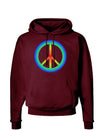 Halftone Peace Dark Hoodie Sweatshirt-Hoodie-TooLoud-Maroon-Small-Davson Sales