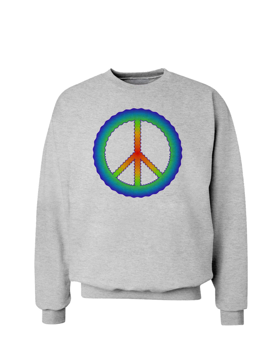 Halftone Peace Sweatshirt-Sweatshirts-TooLoud-White-Small-Davson Sales