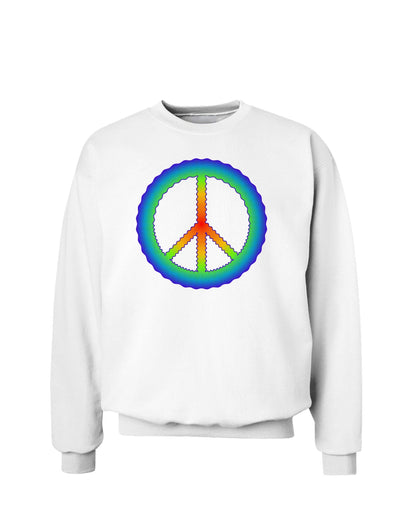 Halftone Peace Sweatshirt-Sweatshirts-TooLoud-White-Small-Davson Sales