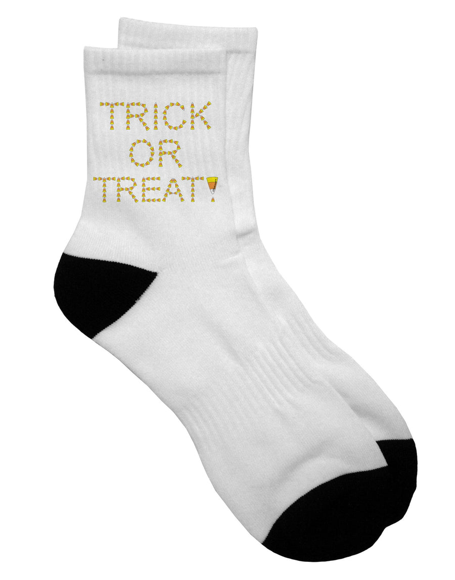 Halloween Adult Short Socks - - A Captivating Collection of Trick or Treat Candy Corn Apparel - TooLoud-Socks-TooLoud-White-Ladies-4-6-Davson Sales