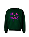 Halloween Glow Smiling Jack O Lantern Adult Dark Sweatshirt-Sweatshirts-TooLoud-Deep-Forest-Green-Small-Davson Sales