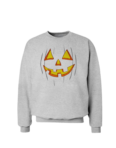 Halloween Glow Smiling Jack O Lantern Sweatshirt-Sweatshirts-TooLoud-AshGray-Small-Davson Sales