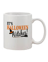 Halloween-inspired 11 oz Coffee Mug with Witches Hat - TooLoud-11 OZ Coffee Mug-TooLoud-White-Davson Sales