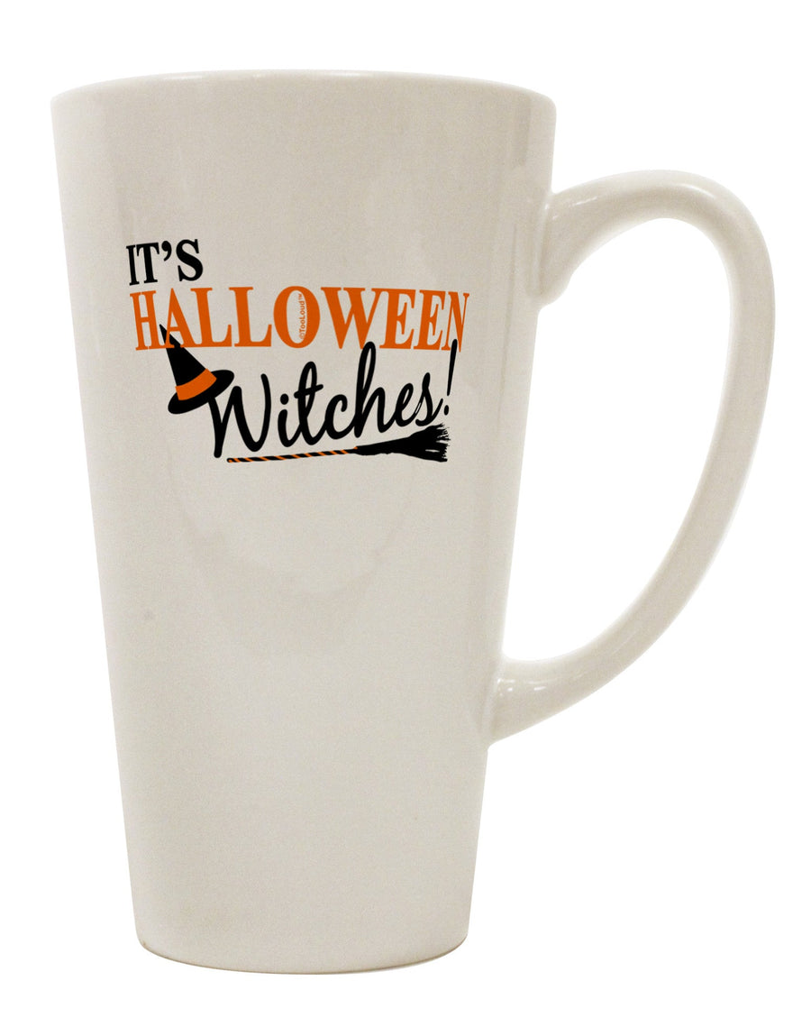 Halloween-inspired 16 Ounce Conical Latte Coffee Mug - Perfect for Witches Hat Enthusiasts TooLoud-Conical Latte Mug-TooLoud-White-Davson Sales