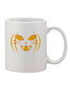 Halloween-inspired Cat-O-Lantern Design on an Exquisite 11 oz Coffee Mug - TooLoud-11 OZ Coffee Mug-TooLoud-White-Davson Sales