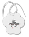 Halloween King Paw Print Shaped Ornament by TooLoud-Ornament-TooLoud-White-Davson Sales