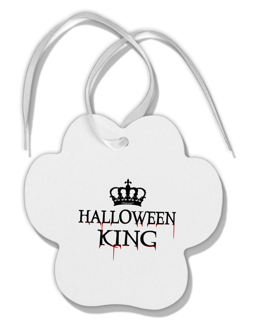 Halloween King Paw Print Shaped Ornament by TooLoud-Ornament-TooLoud-White-Davson Sales