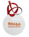 Halloween Pumpkins Circular Metal Ornament-Ornament-TooLoud-Davson Sales