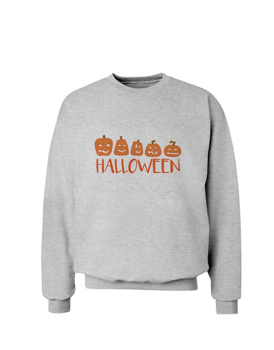 Halloween Pumpkins Sweatshirt-Sweatshirts-TooLoud-AshGray-Small-Davson Sales