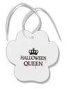 Halloween Queen Paw Print Shaped Ornament by TooLoud-Ornament-TooLoud-White-Davson Sales