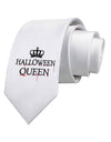 Halloween Queen Printed White Necktie by TooLoud