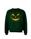 Halloween Scary Evil Jack O Lantern Pumpkin Adult Dark Sweatshirt-Sweatshirts-TooLoud-Deep-Forest-Green-Small-Davson Sales