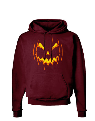 Halloween Scary Evil Jack O Lantern Pumpkin Dark Hoodie Sweatshirt-Hoodie-TooLoud-Maroon-Small-Davson Sales