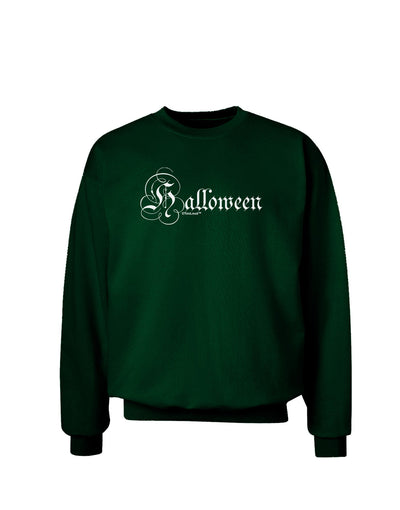 Halloween Script Text Adult Dark Sweatshirt-Sweatshirts-TooLoud-Deep-Forest-Green-Small-Davson Sales