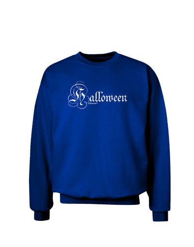 Halloween Script Text Adult Dark Sweatshirt-Sweatshirts-TooLoud-Deep-Royal-Blue-Small-Davson Sales