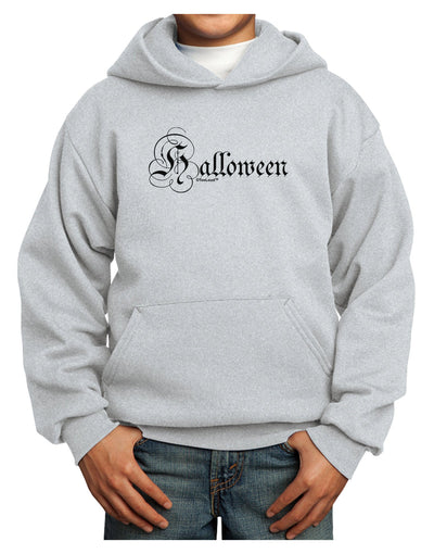 Halloween Script Text Youth Hoodie Pullover Sweatshirt-Youth Hoodie-TooLoud-Ash-XS-Davson Sales