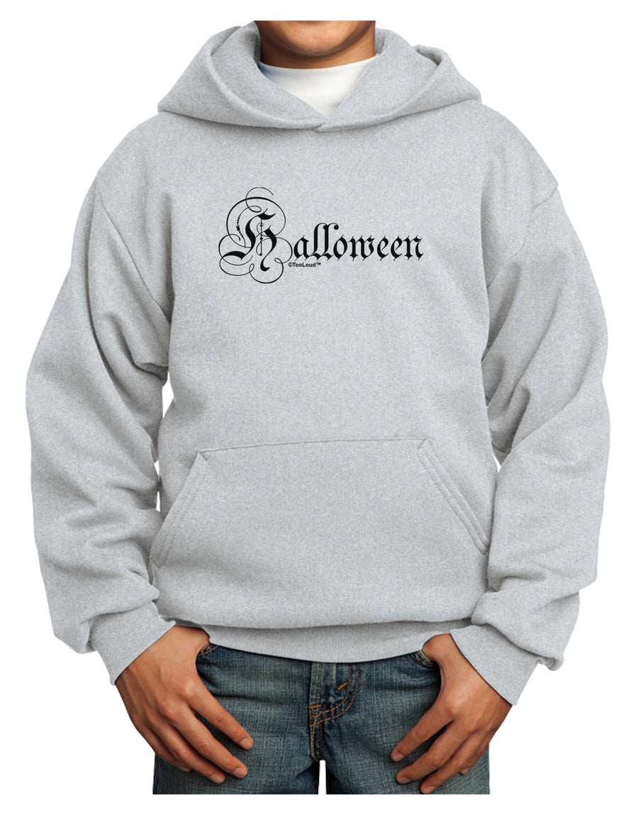 Halloween Script Text Youth Hoodie Pullover Sweatshirt-Youth Hoodie-TooLoud-White-XS-Davson Sales